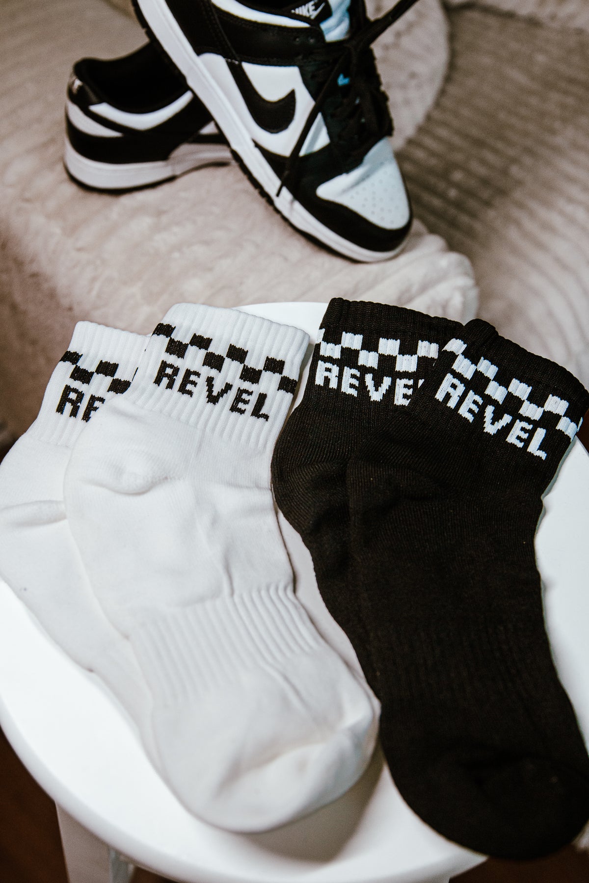 Checker Half Crew Socks