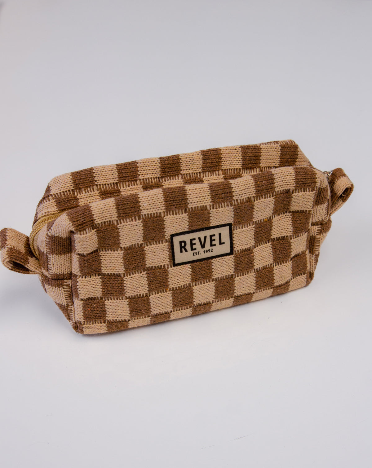 Checker Makeup Bag