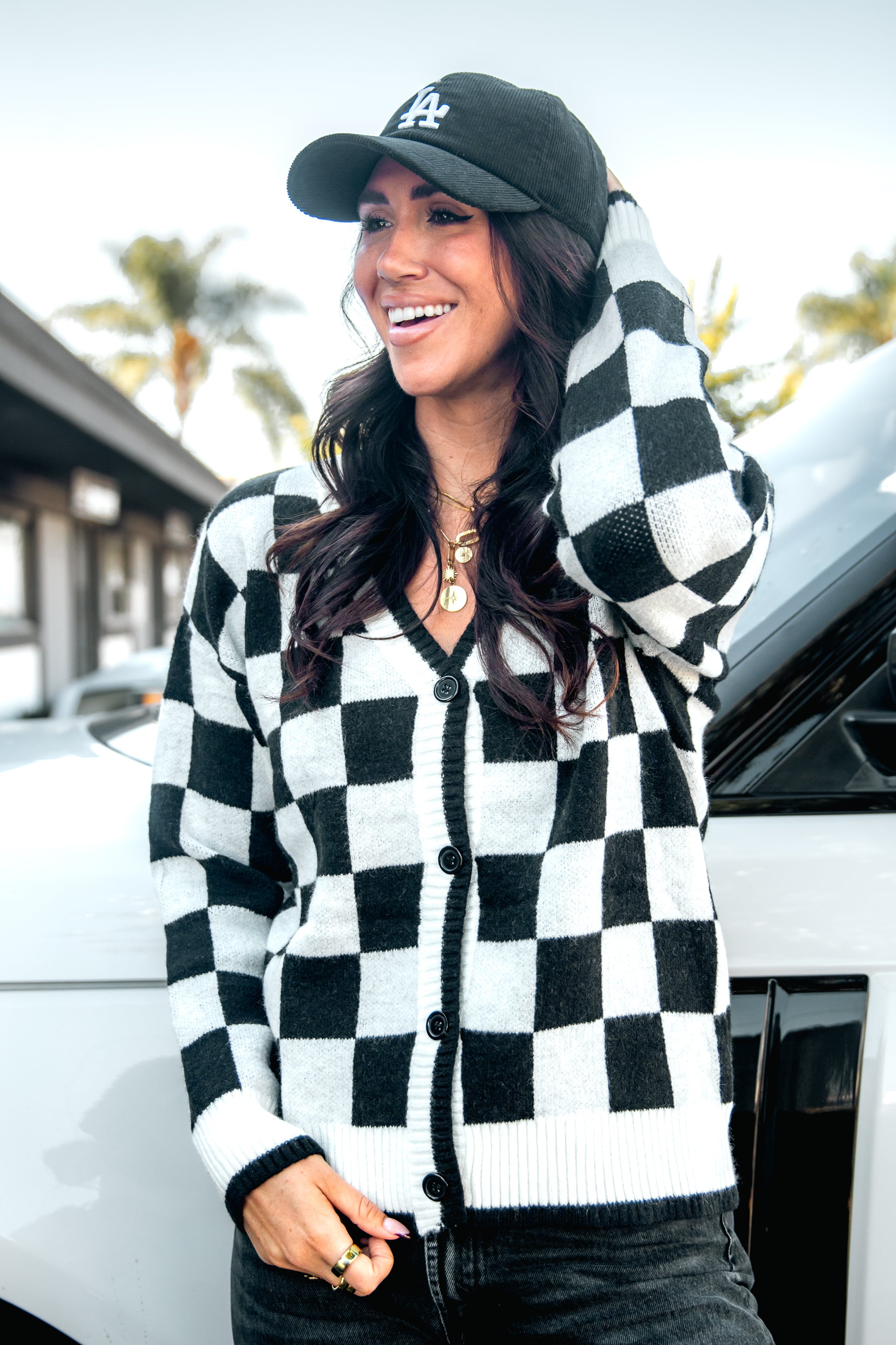 Cheeky Checker Sweater – Revel Company