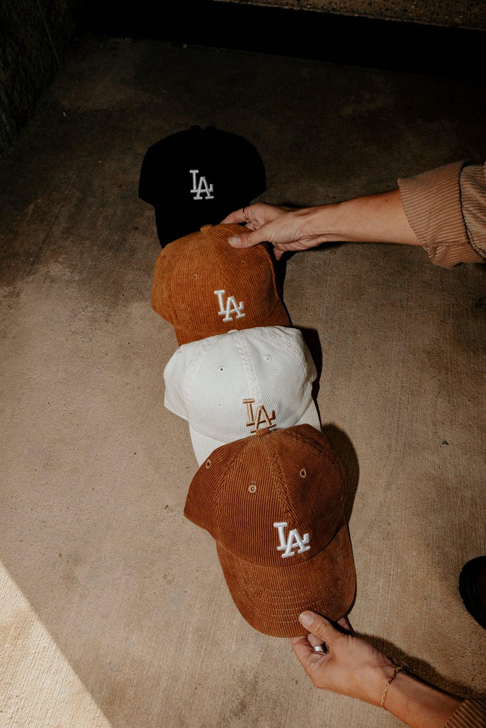 New Era Men's Los Angeles Dodgers Cord Cap in Brown