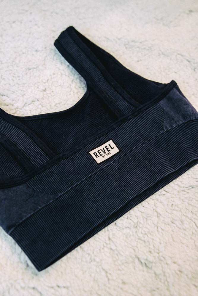 Ribbed Bandeu Bra